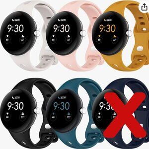 Set of 5 Silicone Bands for Pixel 1/2 Watch